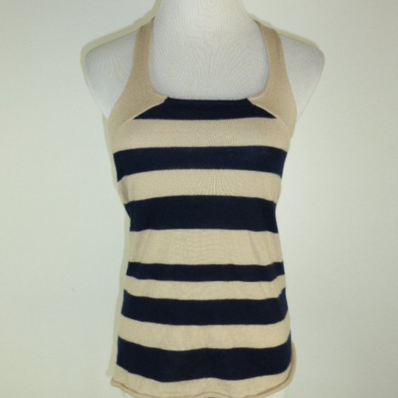 MASON black nude CASHMERE SWEATER tank TOP P xs - Picture 1 of 6
